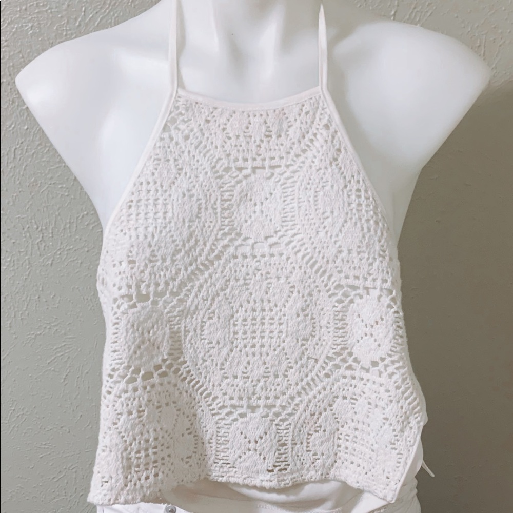 super cropped white tank